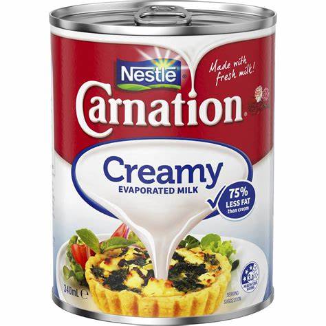 MILK EVAPORATED FULL CREAM CARNATION (18x340ml)