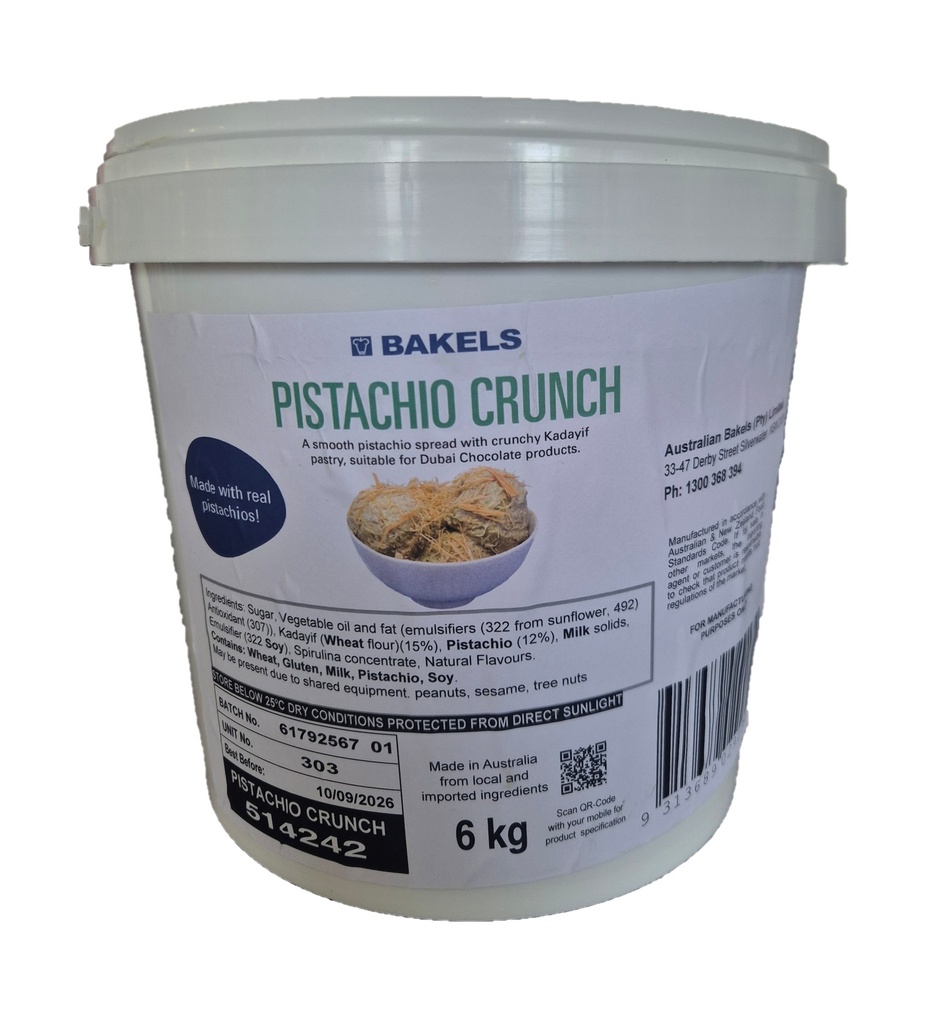 PISTACHIO CRUNCH SPREAD (DUBAI STYLE) 5.5KG BAKELS 514244