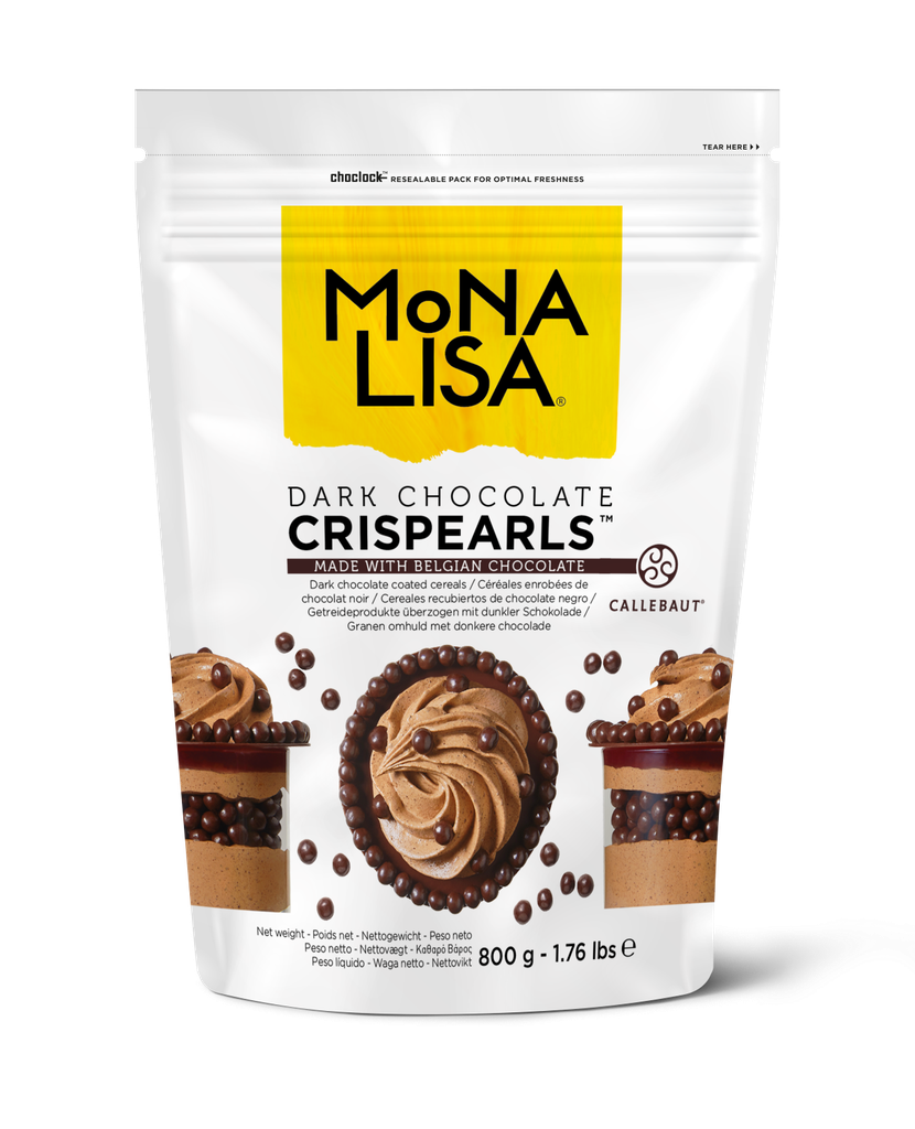 DARK CHOC CRISPEARLS 800G MONA LISA