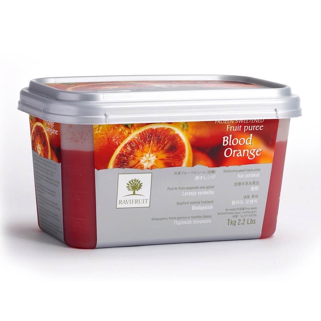 BLOOD ORANGE PUREE FRZ 1KG RAVIFRUIT