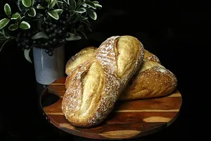 SOUR DOUGH VIENNA LOAF  STONE BAKED 595GM 12/CTN LAURENT 6665