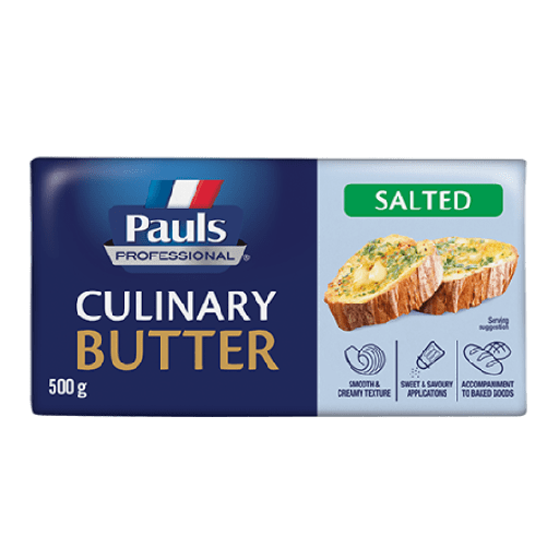 [BUTTSALT1KG] SALTED BUTTER CULINARY PAULS AUS 20X500gm/CTN