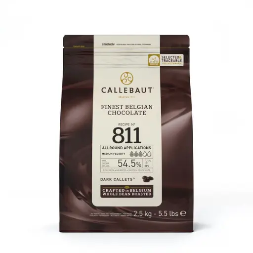 [CALLDARK] CHOCOLATE CALLEBAUT 811 DARK CALLETS 54.5% 2.5KG