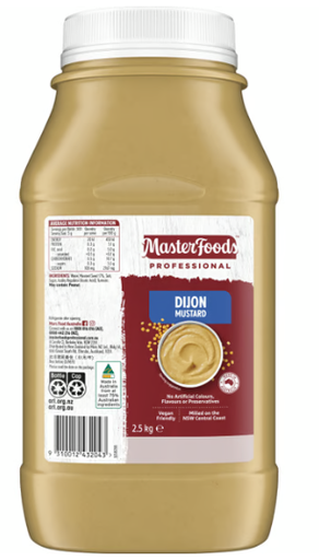 [DIJONMUST2.5] MASTERFOODS DIJON MUSTARD 2.5KG JAR