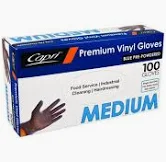[GLOVEPOWDMED] VINYL GLOVE MED BLUE+PWDR x1000 C-GV008